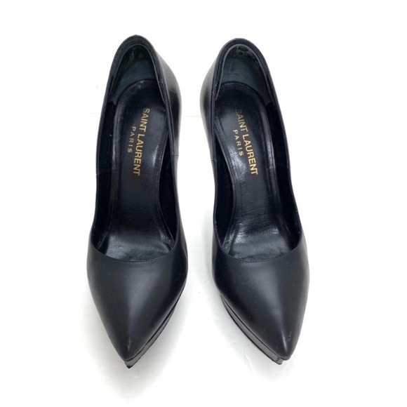 Saint Laurent Pointed Toe Platform High Heel Pumps in Black - Picture 4 of 10